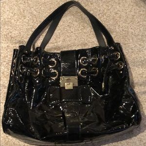 Jimmy Choo black patent leather purse